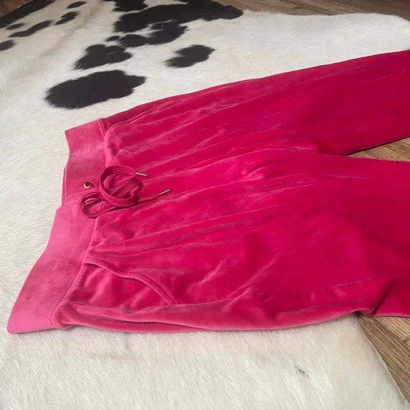 Lilly Pulitzer Mallie Velour Pants Raspberry Rouge - Picture 6 of 13